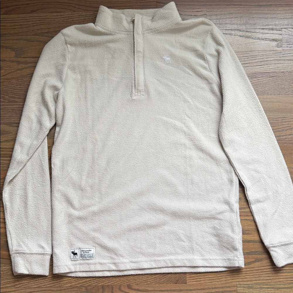 Abercrombie KidsBeige Quarter-Zip Pullover